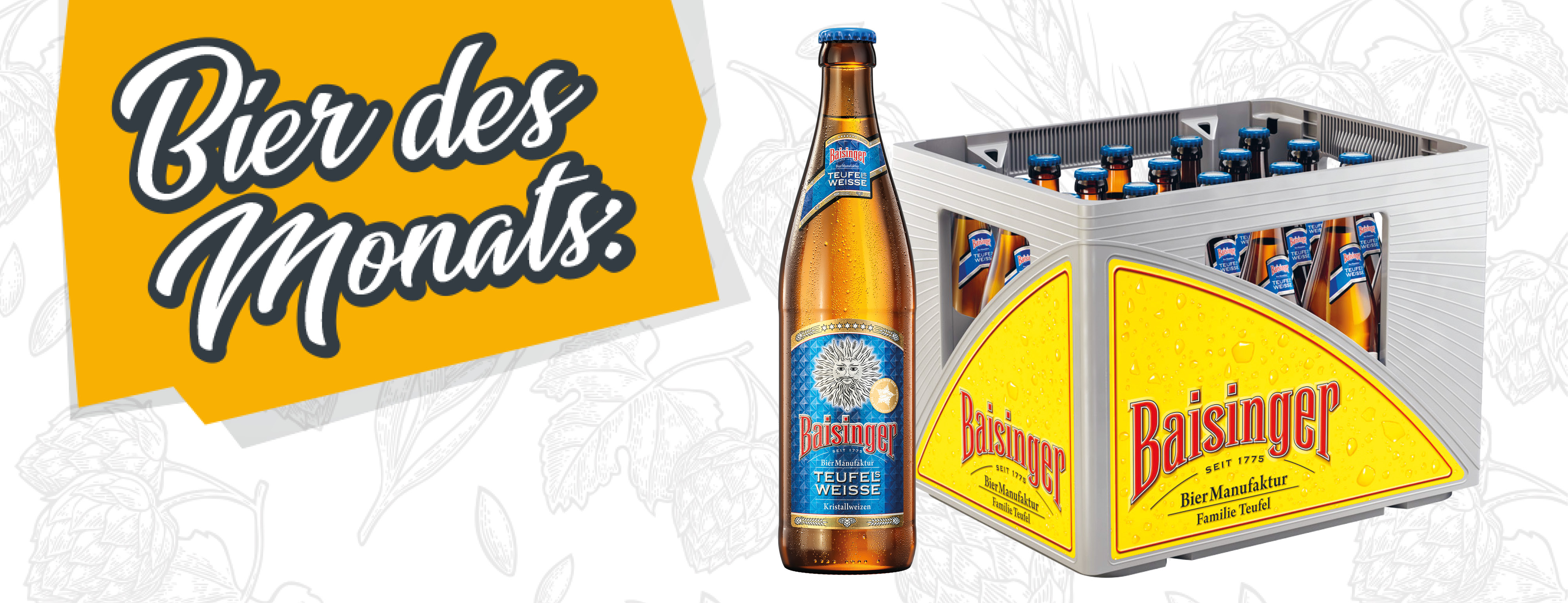 Bier des Monats Juli Baisinger Teufels Weisse Kristallweizen