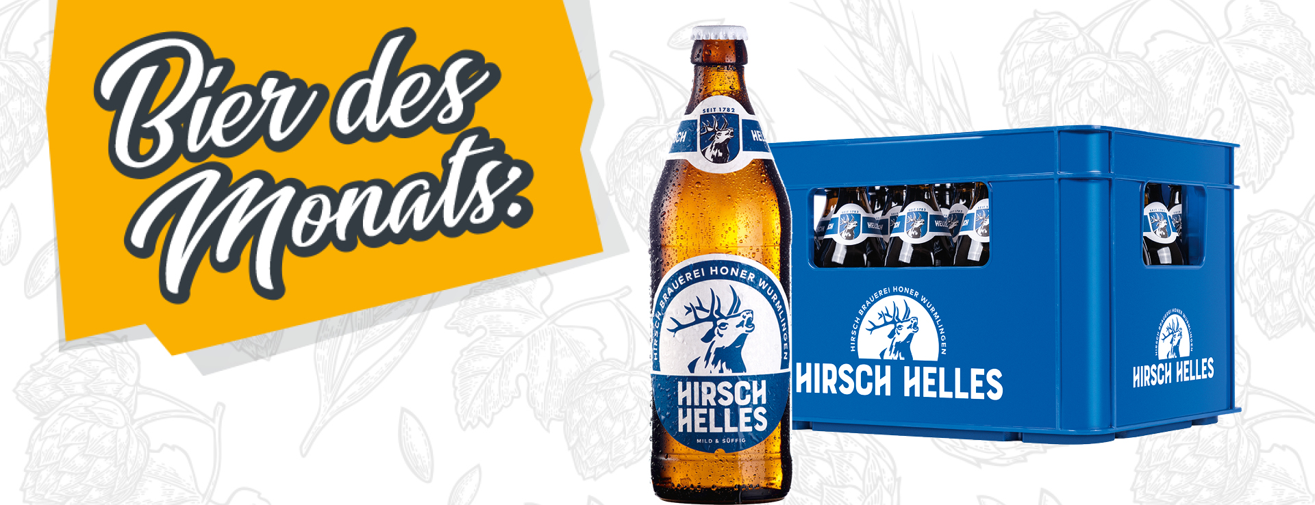 Bier des Monats März Hirsch Helles