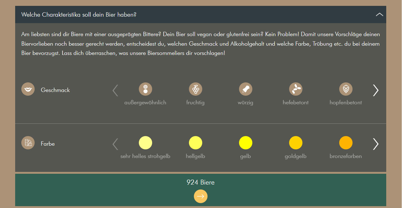 Ausschnitt aus dem Bierfinder